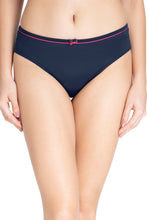 Load image into Gallery viewer, Amante Casual Chic Three-Fourth Coverage Low Rise Bikini Panty - Midnight-Red Obsession 10903
