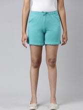 Load image into Gallery viewer, Go Colors Dark Mint Cotton Knit Shorts
