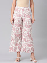 Load image into Gallery viewer, Go Colors Medium Pink Woven Viscose Printed Palazzo
