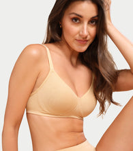 Load image into Gallery viewer, Enamor Innovations Fabcool Encircled  Side Support Shaper, Non Padded, Wirefree, High Coverage, Women's Cotton Everyday Bra  - A042 (Available in Plus Sizes) (Skin)
