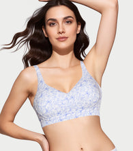 Load image into Gallery viewer, Enamor Innovations Bamboo Bliss, everyday ,Full Support , Women's T-Shirt Bra - Super soft, naturally absorbent &amp; Antimicrobial, Padded, Wirefree, High Coverage - A077 (Blue Tinted Wings Print)
