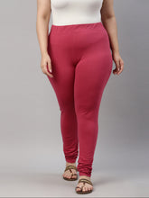 Load image into Gallery viewer, Go Colors Medium Pink Cotton Stretch Churidar
