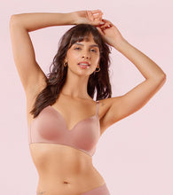 Load image into Gallery viewer, Enamor Innovations Invisibra, Ultra smooth, Flexi Wire Lift, Bonded, Women's T-Shirt Bra - Seamless, No-Pinch, Padded, Wirefree, Medium Coverage - F084 (Brown Blush)
