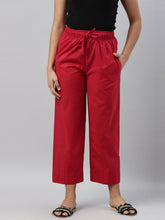 Load image into Gallery viewer, Go Colors Cherry Cotton Wide Leg Pants
