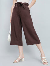 Load image into Gallery viewer, Go Colors Brown Linen Blend Culottes

