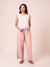 Load image into Gallery viewer, Go Colors Baby Pink Cotton Wide Leg Pants
