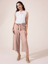 Load image into Gallery viewer, Go Colors Baby Pink Linen Blend Culottes
