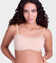 Load image into Gallery viewer, Enamor The Strapless Balconette T-Shirt Bra - Padded, Non-Wired, Medium Coverage - A129 (Soft Skin)
