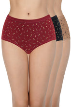 Load image into Gallery viewer, Amante Print High Rise Full Brief Panties (Pack of 3) 53101
