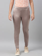 Load image into Gallery viewer, Go Colors Copper Polyester Shiny Pants

