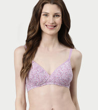 Load image into Gallery viewer, Enamor Supima Cotton Women's Plunge Lift Everyday T-Shirt Bra - Extra Comfort, Padded, Wirefree, Medium Coverage - A039 (Lilac Aster)
