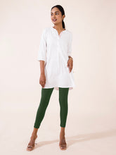Load image into Gallery viewer, Go Colors Evergreen Cotton Stretch Ankle Length Leggings

