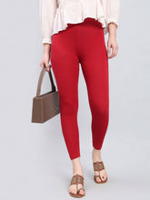 Load image into Gallery viewer, Go Colors Cherry Cotton Stretch Cropped Leggings
