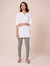 Load image into Gallery viewer, Go Colors Medium Grey Cotton Stretch Churidar
