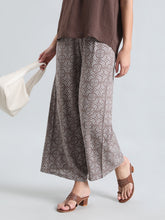 Load image into Gallery viewer, Go Colors Brown Woven Viscose Printed Palazzo
