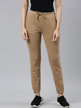 Load image into Gallery viewer, Go Colors Khaki Cotton Poly Stretch Cuffed Joggers
