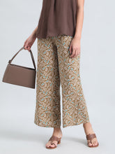 Load image into Gallery viewer, Go Colors Green Woven Viscose Printed Palazzo
