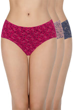 Load image into Gallery viewer, Amante Printed Mid Rise Hipster (Pack of 3) 43105
