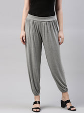 Load image into Gallery viewer, Go Colors Grey Melanges Viscose Stretch Harems
