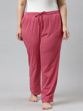 Load image into Gallery viewer, Go Colors Red Cotton Knit Printed Lounge Pants
