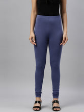 Load image into Gallery viewer, Go Colors Jeans Blue Cotton Stretch Churidar
