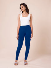Load image into Gallery viewer, Go Colors Light Ink Blue Cotton Stretch Churidar
