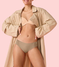 Load image into Gallery viewer, Enamor PB40 Innovations Invisi, All Day Comfort, Low Waist Bikini Panty for Women - No Visible Panty Lines, Sweat wicking, Free Cut, Regular Coverage -  Pack of 1 (Honey Beige)
