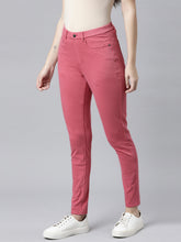 Load image into Gallery viewer, Go Colors Coral Cotton Polyester Super Stretch Jeggings
