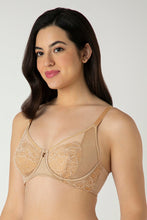 Load image into Gallery viewer, Amante Glam Floral Non-Padded Wired Minimizer Bra - Cornstalk 05201
