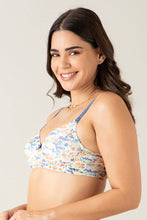 Load image into Gallery viewer, Amante Smooth Charm Padded Wirefree Bra - Blossoms De Blue Pr 10606

