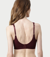 Load image into Gallery viewer, Enamor Innovations Cloudsoft Invisi Bonded Neck Women's Everyday Cotton Minimizer Bra -  Padded, Wirefree, Full Coverage - A064 (Available in Plus Sizes) (Grape Wine)
