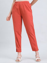 Load image into Gallery viewer, Go Colors Rust Cotton Pencil Pant
