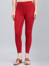 Load image into Gallery viewer, Go Colors Cherry Cotton Stretch Cropped Leggings
