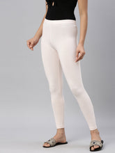 Load image into Gallery viewer, Go Colors Pink Mist Cotton Stretch Ankle Length Leggings
