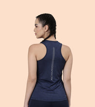 Load image into Gallery viewer, Enamor Athleisure- A308BASIC WORKOUT TANK | DRY FIT RACER TANK WITH REFECTIVE GRAPHICRELAXED FIT | REGULAR LENGTH
