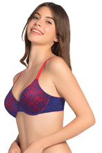 Load image into Gallery viewer, Amante Lace Dream Padded Wired Lace Bra - Insignia Blue_H.R 82701
