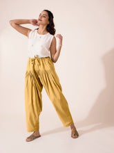 Load image into Gallery viewer, Go Colors Golden Yellow Cotton Salwar
