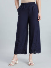 Load image into Gallery viewer, Go Colors Navy 100% Cotton Hakoba Wide Pant
