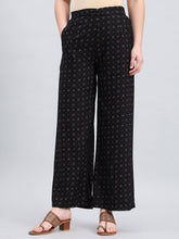 Load image into Gallery viewer, Go Colors Black Viscose Printed Palazzo
