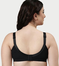 Load image into Gallery viewer, Enamor Innovations Transform M-Frame, Ultimate curve Support, Jiggle control, Women's Bra - Non Padded, Wirefree, Full Coverage - F096 (Available in Plus Sizes) (Black)
