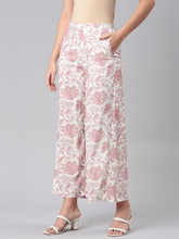 Load image into Gallery viewer, Go Colors Medium Pink Woven Viscose Printed Palazzo
