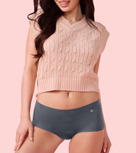 Load image into Gallery viewer, Enamor PS40 Innovations Invisi, All Day Comfort, Mid Waist Boyshorts Panty for Women - No Visible Panty Lines, Breathable, Sweat wicking, Free Cut, Full Coverage -  Pack of 1 (Ink Grey)
