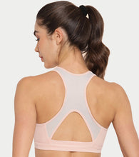 Load image into Gallery viewer, Enamor Medium Impact, Side Panel Shaping, Racer Back Women's Cotton Sports Bra - Padding with Removable Cups, Wirefree, High Coverage - SB08 (Pearl)
