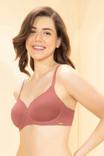 Load image into Gallery viewer, Amante Effortless Bliss Padded Non-Wired Bra - Brick Dust 103001
