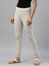 Load image into Gallery viewer, Go Colors Grey Mist Cotton Stretch Churidar
