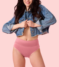 Load image into Gallery viewer, Enamor CW01 Cotton Classic, All Day Comfort, High Waist Brief - Breathable, Antimicrobial with Stain Release, Outer Brushed Wide Elastic, Full Coverage -  Pack of 1 (Strawberry Ice)
