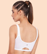 Load image into Gallery viewer, Enamor Low Impact Women's Cotton Everyday Sports Bra - All Day Comfort, Non Padded, Wirefree, High Coverage - SB06 (White)
