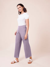 Load image into Gallery viewer, Go Colors Dusty Voilet Drop Needle Fabric Rib Palazzo
