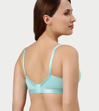 Load image into Gallery viewer, Enamor Innovations Fabcool Breathable Cup Women's T-Shirt Bra - Antimicrobial Comfort, Perforated Cups Padded, Wirefree, High Coverage - A165 (Tibetan Stone)
