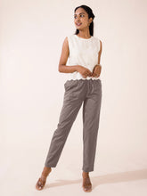 Load image into Gallery viewer, Go Colors Ebony Grey Cotton Cambric Cotton Pants
